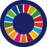 circular symbol with the 17 SDGs